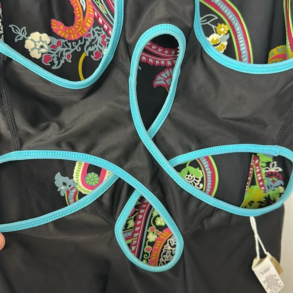 Athleta Reversible Paisley One Piece Swimsuit Sz S - Picture 8 of 10